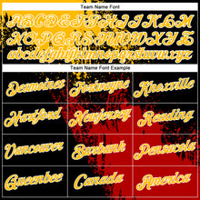 Load image into Gallery viewer, Custom Gold Black-Red 3D Pattern Design Abstract Brush Stroke Performance Polo Shirt
