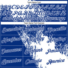Load image into Gallery viewer, Custom White Royal 3D Pattern Design Abstract Brush Stroke Performance Polo Shirt
