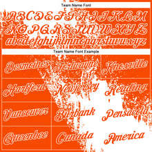 Load image into Gallery viewer, Custom White Orange 3D Pattern Design Abstract Brush Stroke Performance Polo Shirt

