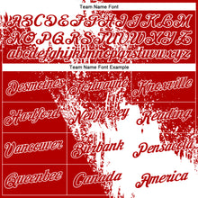 Load image into Gallery viewer, Custom White Red 3D Pattern Design Abstract Brush Stroke Performance Polo Shirt
