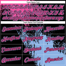 Load image into Gallery viewer, Custom Pink Black-Light Blue 3D Pattern Design Abstract Brush Stroke Performance Polo Shirt
