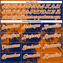 Load image into Gallery viewer, Custom Texas Orange Navy-White 3D Pattern Design Abstract Brush Stroke Performance Polo Shirt
