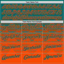 Load image into Gallery viewer, Custom Teal Orange 3D Gradient Square Shape Performance Polo Shirt
