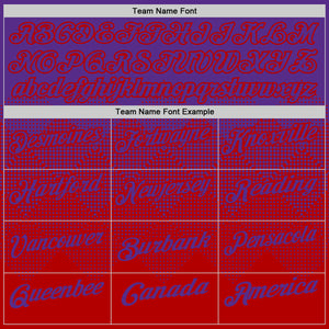 Custom Purple Red 3D Gradient Square Shape Performance Polo Shirt