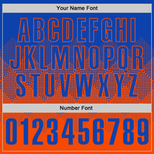 Load image into Gallery viewer, Custom Thunder Blue Orange 3D Gradient Square Shape Performance Polo Shirt
