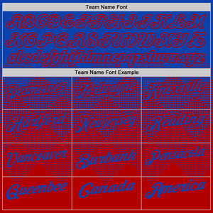 Custom Thunder Blue Red 3D Gradient Square Shape Performance Polo Shirt