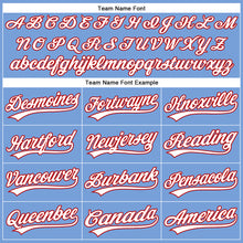 Load image into Gallery viewer, Custom Powder Blue White-Red Authentic Baseball Jersey
