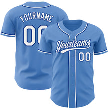 Load image into Gallery viewer, Custom Powder Blue White-Royal Authentic Baseball Jersey
