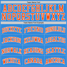 Load image into Gallery viewer, Custom Powder Blue Orange-White Authentic Basketball Jersey

