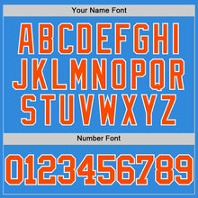 Load image into Gallery viewer, Custom Powder Blue Orange-White Authentic Basketball Jersey
