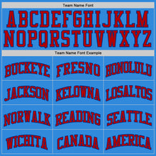 Load image into Gallery viewer, Custom Powder Blue Red-Royal Authentic Basketball Jersey
