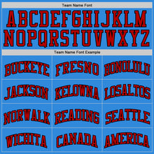 Load image into Gallery viewer, Custom Powder Blue Red-Black Authentic Basketball Jersey
