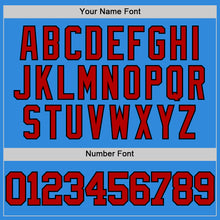 Load image into Gallery viewer, Custom Powder Blue Red-Black Authentic Basketball Jersey
