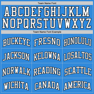Custom Powder Blue White-Black Authentic Basketball Jerse