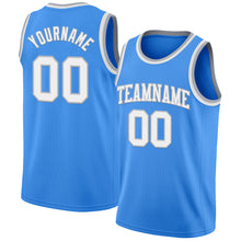 Load image into Gallery viewer, Custom Powder Blue White-Gray Authentic Basketball Jerse
