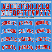 Load image into Gallery viewer, Custom Powder Blue Red-White Authentic Basketball Jerse
