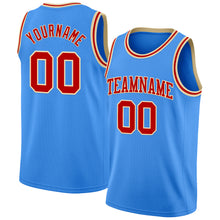 Load image into Gallery viewer, Custom Powder Blue Red-Cream Authentic Basketball Jersey

