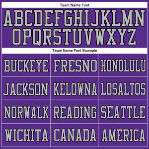 Custom Purple Gray-Black Mesh Authentic Football Jersey