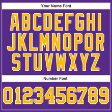 Load image into Gallery viewer, Custom Purple Gold-White Authentic Football Jersey
