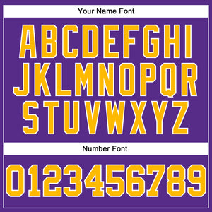 Custom Purple Gold-White Authentic Football Jersey