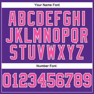 Custom Purple Pink-White Authentic Football Jersey