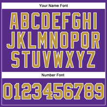 Load image into Gallery viewer, Custom Purple Old Gold-White Authentic Football Jersey
