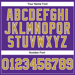 Custom Purple Old Gold-White Authentic Football Jersey