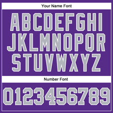 Load image into Gallery viewer, Custom Purple Gray-White Authentic Football Jersey
