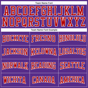 Custom Purple Red-White Authentic Football Jersey