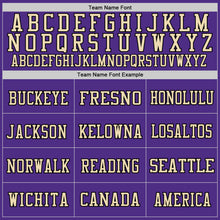 Load image into Gallery viewer, Custom Purple Black-Cream Mesh Authentic Throwback Football Jersey
