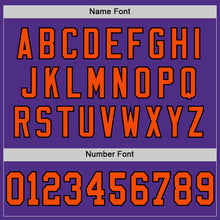 Load image into Gallery viewer, Custom Purple Orange-Black Mesh Authentic Throwback Football Jersey
