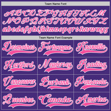 Load image into Gallery viewer, Custom Purple Pink-White Hockey Lace Neck Jersey
