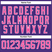 Load image into Gallery viewer, Custom Purple Pink-White Hockey Lace Neck Jersey
