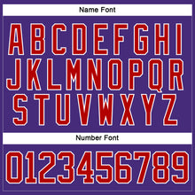 Load image into Gallery viewer, Custom Purple Red-White Hockey Lace Neck Jersey
