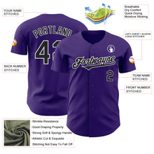 Load image into Gallery viewer, Custom Purple Black-White Authentic Baseball Jersey
