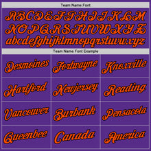 Load image into Gallery viewer, Custom Purple Black-Orange Authentic Throwback Basketball Jersey

