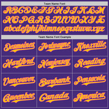 Load image into Gallery viewer, Custom Purple Yellow-Pink Authentic Baseball Jersey
