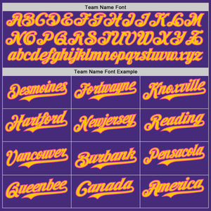 Custom Purple Yellow-Pink Authentic Baseball Jersey