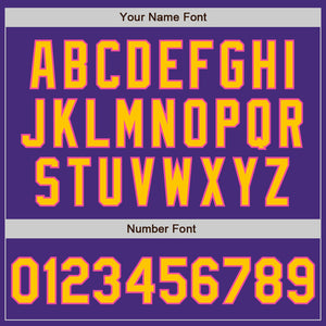 Custom Purple Yellow-Pink Authentic Baseball Jersey