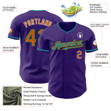 Load image into Gallery viewer, Custom Purple Texas Orange Teal Black-White Authentic Baseball Jersey
