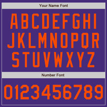 Load image into Gallery viewer, Custom Purple Orange Authentic Baseball Jersey

