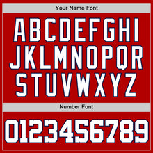 Load image into Gallery viewer, Custom Red White-Navy Authentic Baseball Jersey
