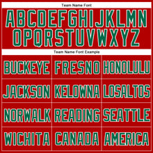 Load image into Gallery viewer, Custom Red Kelly Green-White Mesh Authentic Throwback Baseball Jersey
