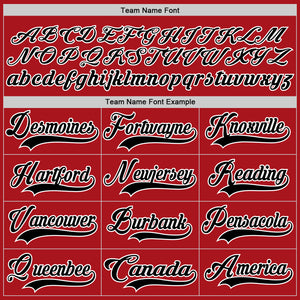 Custom Red Black-White Hockey Jersey