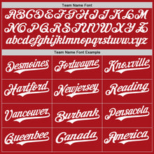 Load image into Gallery viewer, Custom Red White Pinstripe White Authentic Baseball Jersey
