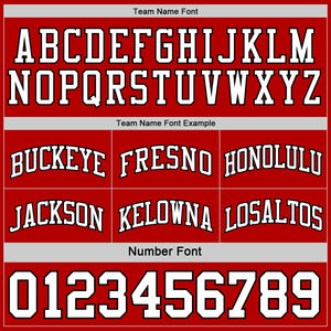 Custom Reversible Black White-Red Double Side Sublimation Basketball Suit Jersey
