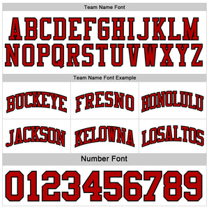 Custom Reversible Black Red-White Double Side Sublimation Basketball Suit Jersey