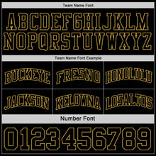 Load image into Gallery viewer, Custom Reversible Black Old Gold Double Side Sublimation Basketball Suit Jersey
