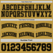 Load image into Gallery viewer, Custom Reversible Black Old Gold Double Side Sublimation Basketball Suit Jersey
