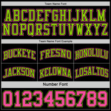 Load image into Gallery viewer, Custom Reversible Black Pink-Neon Green Double Side Sublimation Basketball Suit Jersey

